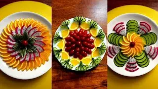 Fruit Plate Decoration Ideas | Fruit And Vegetable Carving Ideas | Creative Food Decoration Idea