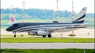 Эксклюзивный Сухой SuperJet-100 (AURUS Business Jet). Взлёт.