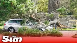 Storm Eunice: Britain battered by 122mph winds in 'strongest storm in over 30 years'