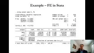 Econometrics 11b: Fixed Effects vs Random Effects