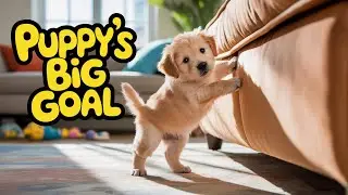 A puppy who tries to fetch things way too big&mdash;like a couch.