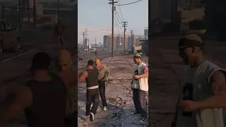 Fighting gang members with Lamar #gta5 #gta #funny #gaming