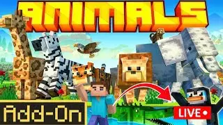 Minecraft Addon all animals Gameplay Live Streaming [Survival Series]