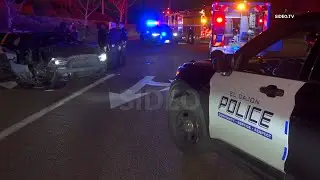 Drivers Doing Donuts Crash After Seeing Police in El Cajon