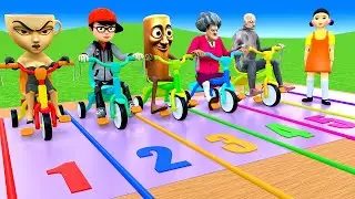 Squid Game With Brainrot, Cow Elephant Gorilla Hippopotamus Tiger - 3d Animal Game - Funny 3d