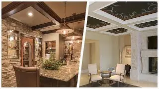 75 All Fireplaces Ceramic Tile Basement Design Ideas You'll Love 🌈