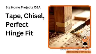 Painter's Tape Chisel Mortise Precision Hinge Fit Guide