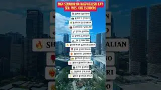 TOP 15 SENADOR NA NAGPATALSIK KAY SEN. PRES. CHIZ ESCUDERO ☝️ #senate #senador #shorts #subscribe