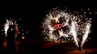 Свадебное пиротехническое шоу с консолями Студия спецэффектов Сталкер