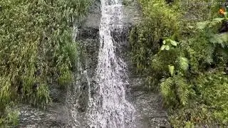 air terjun kali congot.sound of the Suangai Congot waterfall in the mountains