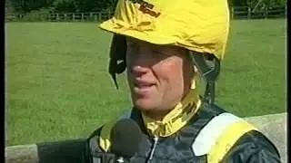 Stefan Melander efter försöket med Scarlet Knight i Hambletonian 2001.