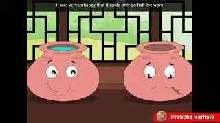 The Cracked Pot . English Moral Stories in Hindi and English Animated Explained.