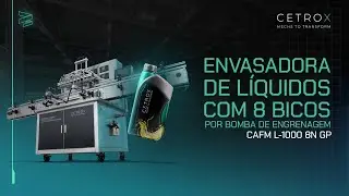 Envasadora de L&iacute;quidos Autom&aacute;tica 100 - 1000ml com 8 Bicos por Bomba de Engrenagem CAFM L-1000 8N GP