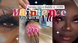 MAINTENANCE VLOG |Pack & Prep w/ Me for the Florida Classic + Lashes + Hair + Nails | Monica Monique