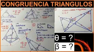 CONGRUENCIA DE TRIANGULOS - Problemas resueltos paso a paso - Geometría plana.