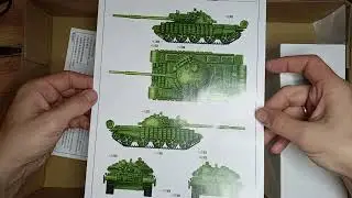 Российский основной танк т-62 образца 1962г с защитой контакт 1 Фирмы Trumpeter 1:35 масштаб.