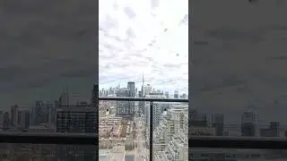 CN TOWER and sounds of the city wich after the snow is completely clear 