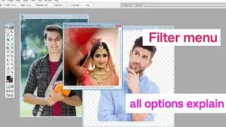 How to use filter menu in Photoshop || Filter menu in Photoshop with example in hindi || Filter menu