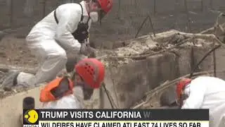 Donald Trump visits California wildfire zones