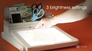 OttLite LED Light Box and Task Lamp Station with 3 Brightness Levels, White