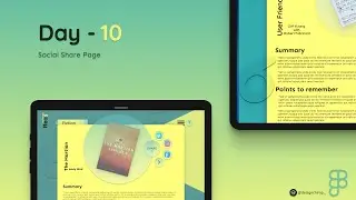 Daily UI Design Challenge | Day - 10 | Social Share Page |  (Tutorial/Workflow)