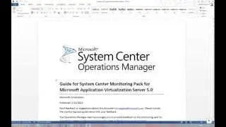 Monitorando App-V 5.0 e 5.0 SP1 com SCOM 2012 SP1
