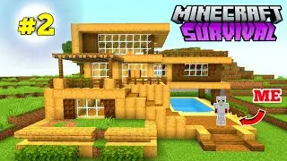 How I built a beautiful house in minecraft 🏡|Minecraft Survival series #minecraft #minecraftpe