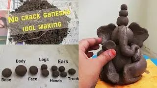 No Cracks But Perfect Ganesh Murti Making At Home || How to Make Ganpati At Home With Soil ||