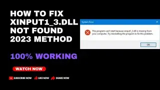 Epic games error xinput1_3.dll | Epic game launcher system error xinput1_3.dll fix xinput1_3.dll not