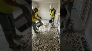 Create a floor of rocks under epoxy resin #epoxyresin #unexpected #shorts