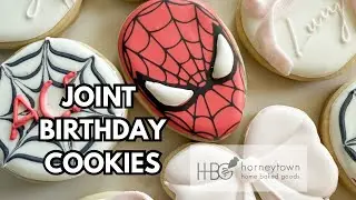 Joint Birthday Party Cookies ~ Decorate Two Themes in One ~ Sugar Cookie Compilation