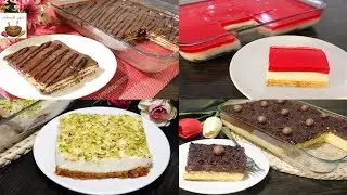 4 وصفات لحلويات رمضانية سهلة وسريعة بدون فرن في 10 دقائق رووعة