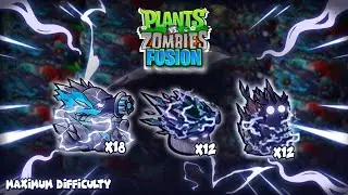 Annihilating Zombies in the Doomsidian Base! || PVZ Fusion: Odyssey Last Stand (Max Difficulty)