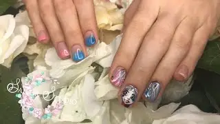 Harley Quinn дизайн маникюра (Nail art)