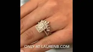 Tiara Wedding Band shown with Engagement Ring