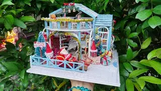 DIY MINIATURE HOUSE CHRISTMAS SNOWY NIGHT TUTORIALS/ Nanay Qhey