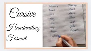 Cursive Handwriting Months Name | January to December | Easy Cursive Writing for Beginners