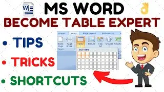 MS WORD TABLE 👉 TIPS TRICKS and Important Shortcut Keys
