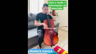 Violoncelo Pearl a venda de maneira maci&ccedil;a Tocando escala de D&oacute; Maior 4 oitavas e trecho do Bach