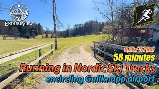 Virtual Running in the Nordic Ski tracks encircling Gullknapp airport