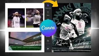 Como criar um flyer esportivo no canva gratuito - arte de futebol no canva aula completa