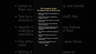 The Unspoken Truth: Reading People in 60 Seconds #bodylanguage #shorts #viral #selfcare