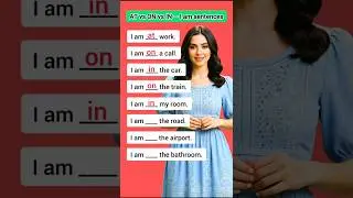 AT vs ON vs IN | I Am Sentences | Daily English Practice #LearnEnglish #ATvsONvsIN #EnglishGrammar
