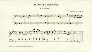 Bach, March in E-flat major, BWV Anh 127, Piano