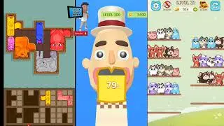 sandwich runner vs puzzle cat's vs cat sort puzzle max level gameplay walkthrough