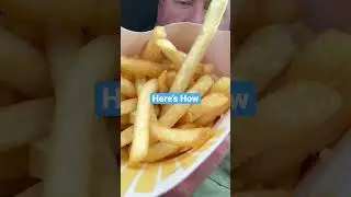 🍔 🍟 $1 Large Fries Mcdonalds Hack!  #fastfoodhacks #dollarmenu  #apphacks