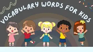 Vocabulary video in a loop|Action verbs|Classroom Objects|Food words|Home objects