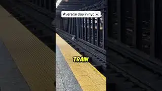 Train Runs Over Trash Can In NYC!
