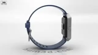 Fitbit Blaze Blue/Silver 3D model by 3DModels.org