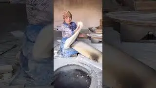 The art of baking Armenian traditional Lavash bread